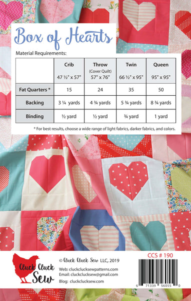 Box of Hearts Pattern #190, PDF Pattern