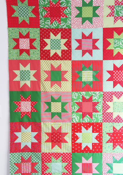 No Point Stars Quilt Pattern, FREE