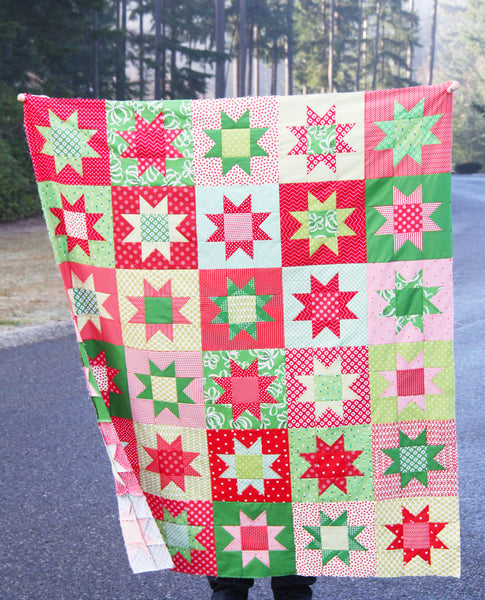 No Point Stars Quilt Pattern, FREE