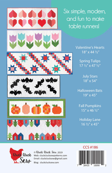 Modern Holiday Table Runners #186, PDF Pattern