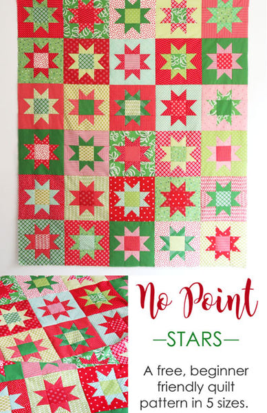 No Point Stars Quilt Pattern, FREE