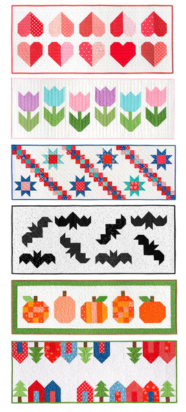 Modern Holiday Table Runners #186, Paper Pattern