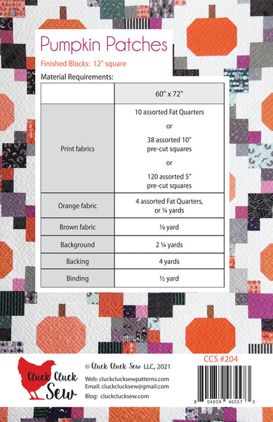 Pumpkin Patches #204, PDF Pattern