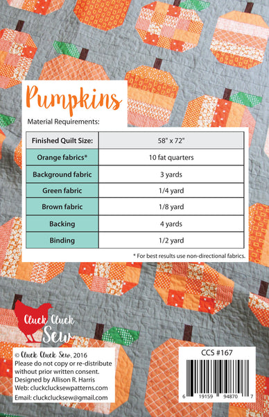 Pumpkins #167, PDF Pattern